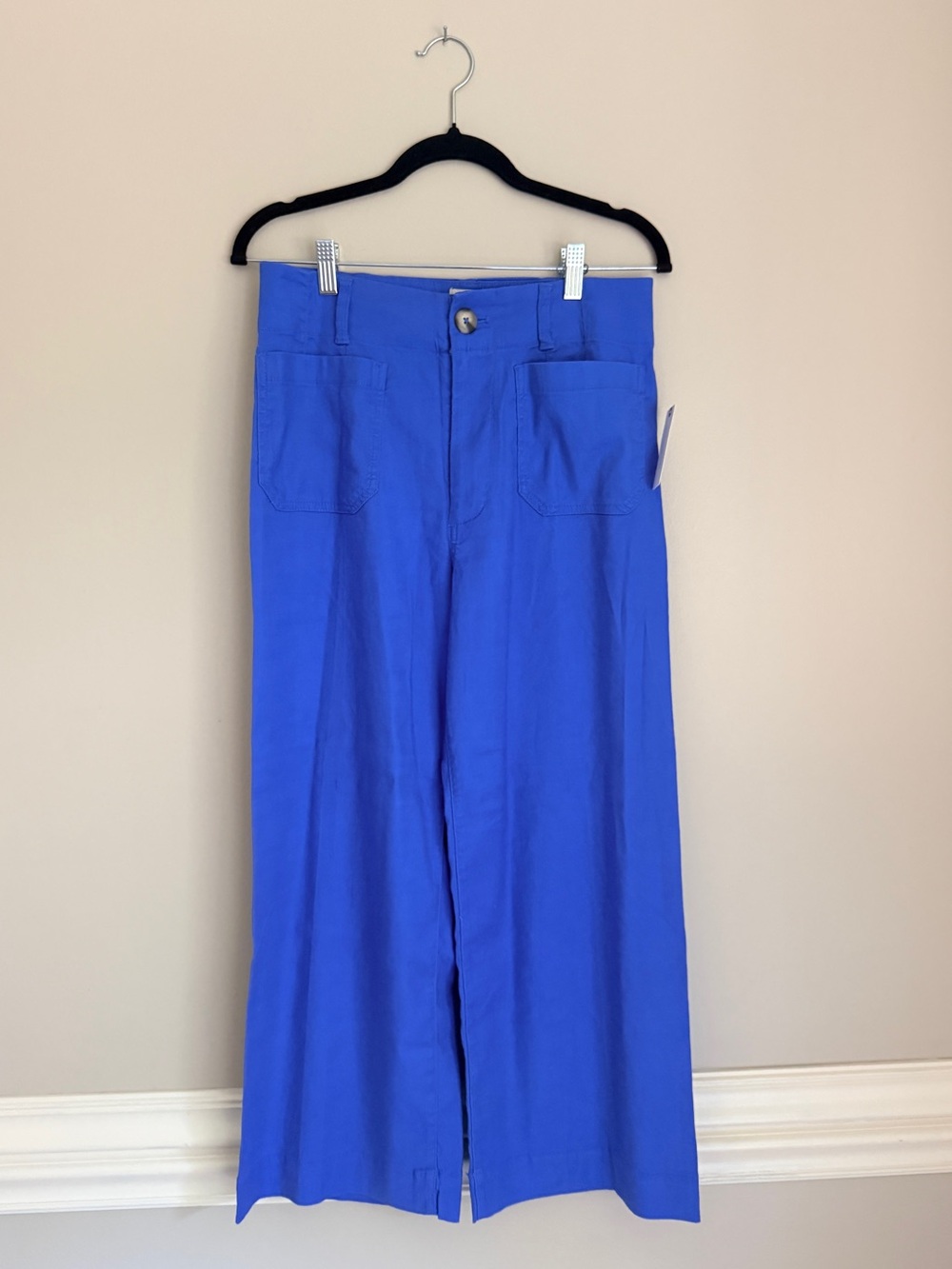 NWT Maeve The Colette Wide-Leg Pants in Bright Blue, size 28